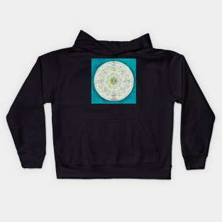 Cancer horoscope free-hand mandala - Renate van Nijen Kids Hoodie